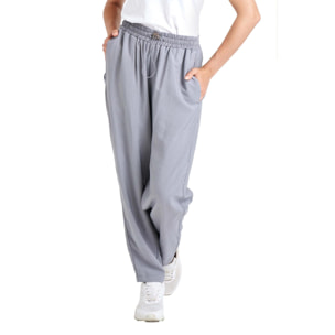 Pantalón de raso de mujer brillante