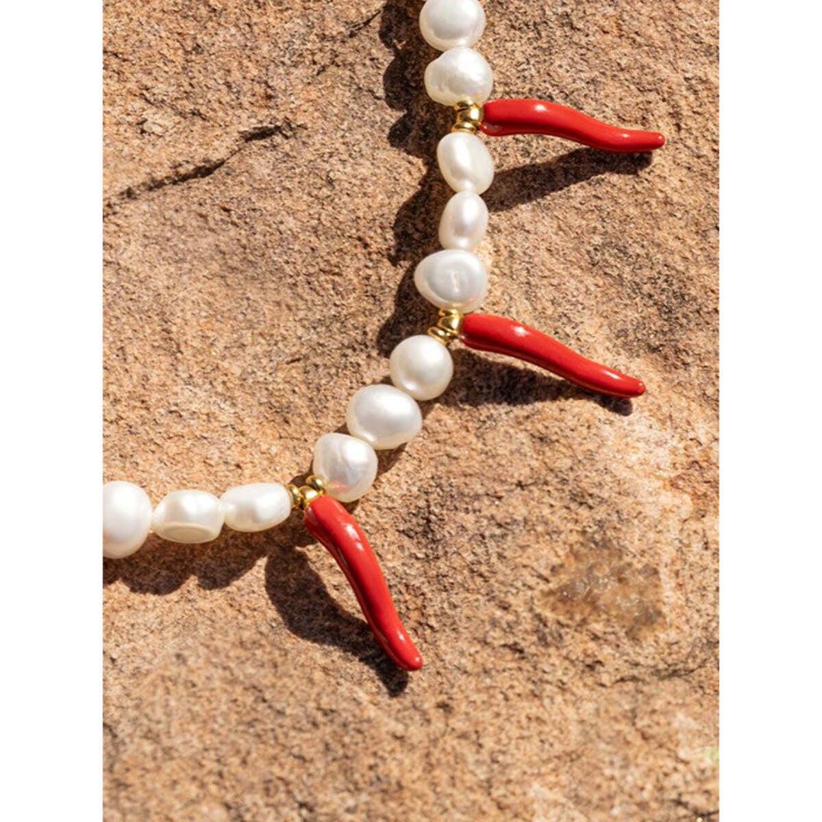 Collana Chili Pearl Acciao Placcato Oro