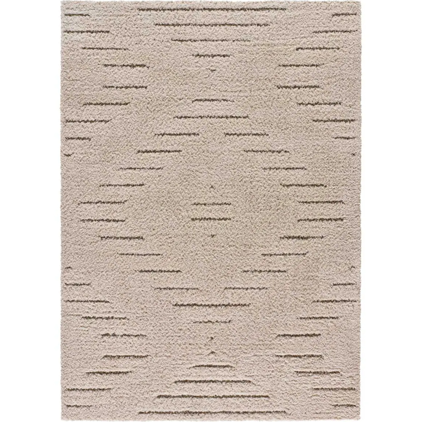 ATESA Alfombra shaggy suave estilo escandinavo crema, varias medidas disponibles