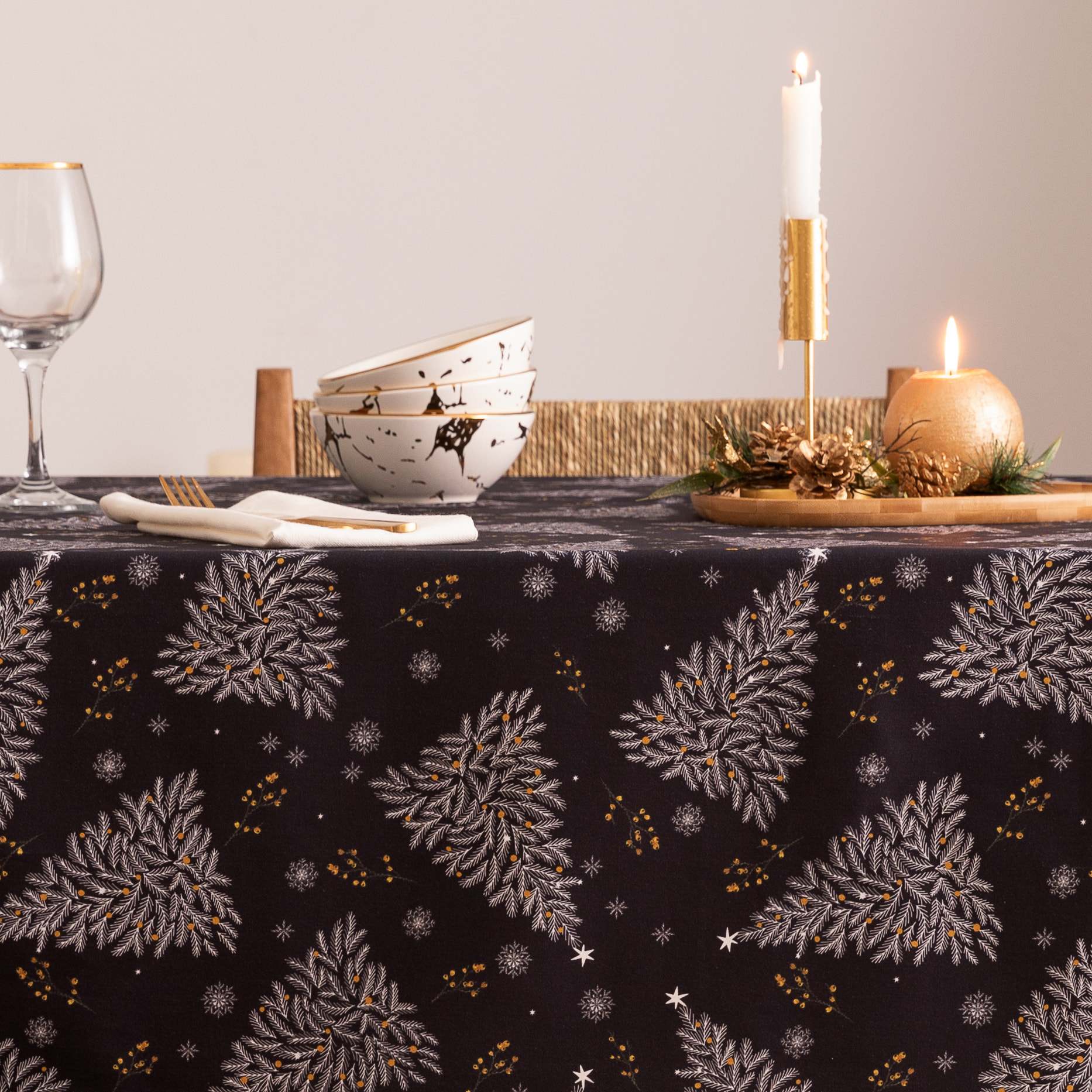 Mantel antimanchas BETHLEM AZUL OSCURO