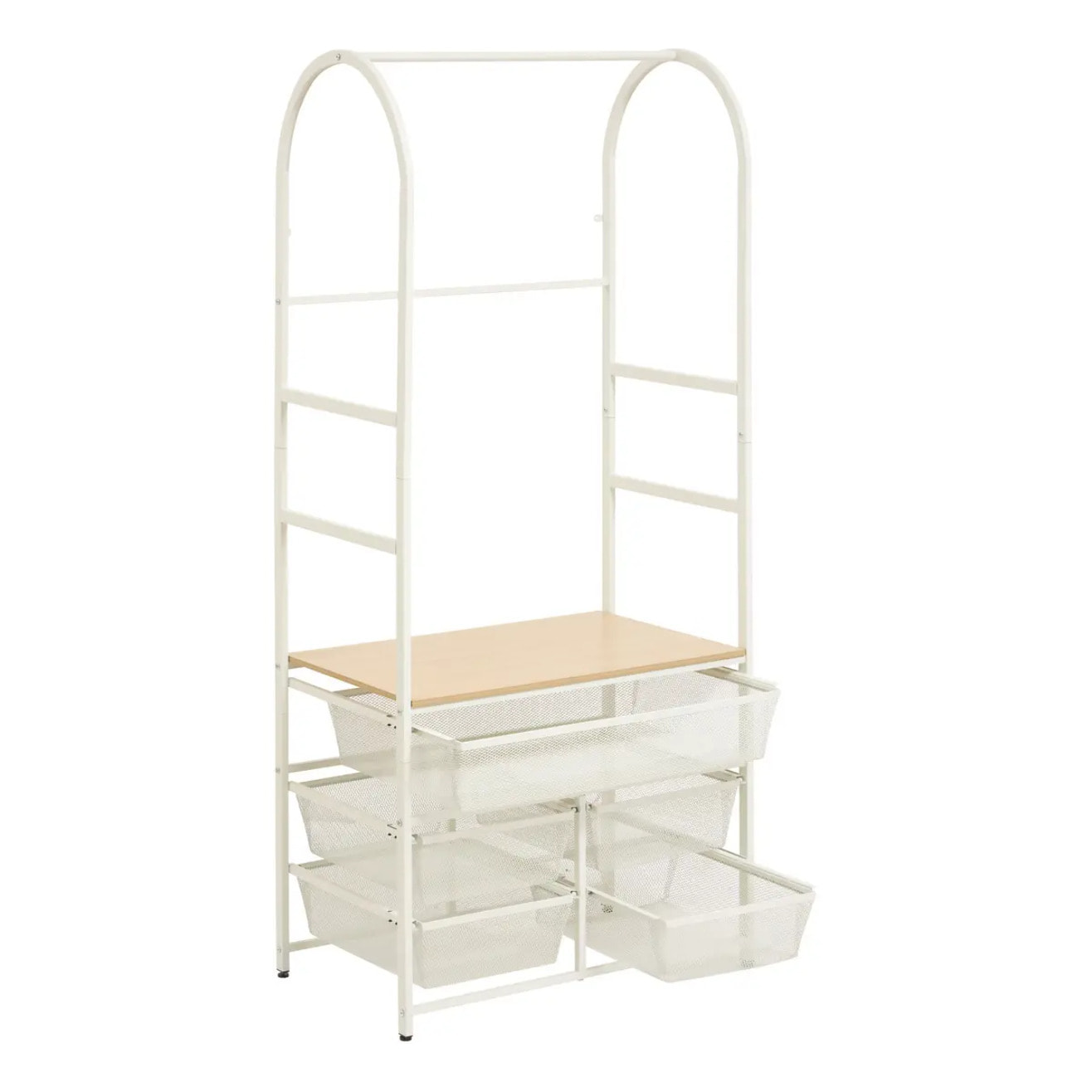 Portant à vêtements Meshy rectangulaire 75x173,5cm blanc