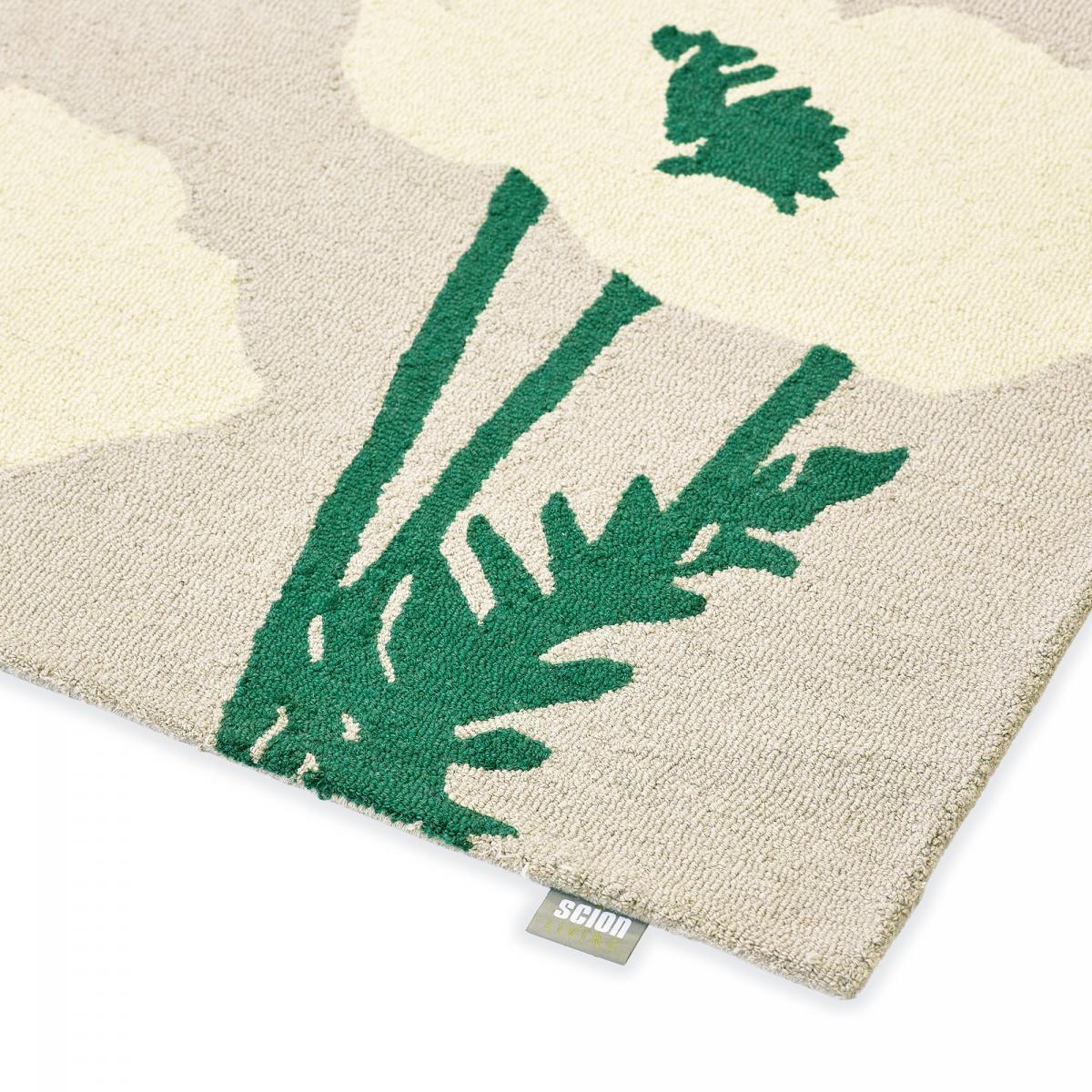 Tapis salon et chambre fait à la main en laine motif floral NUITORQ