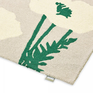 Tapis salon et chambre fait à la main en laine motif floral NUITORQ