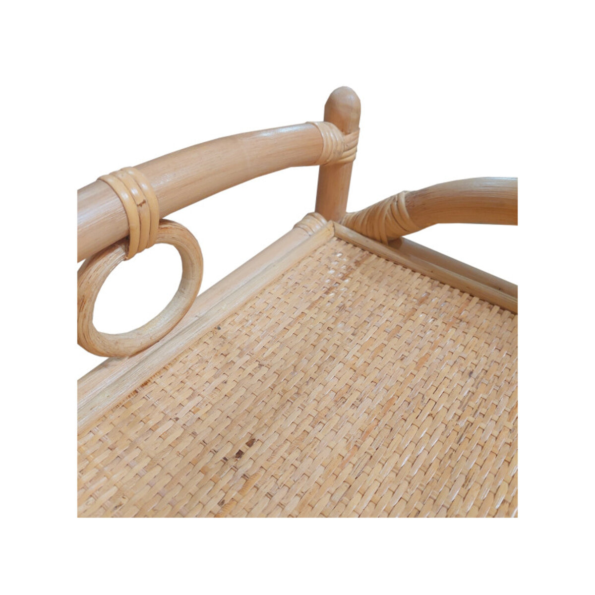 Petite étagère d'appoint H. 55 cm en rotin naturel avec 3 tablettes - KALO