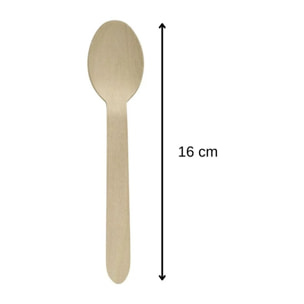 Set de 2 ustensiles de cuisine cuillère à café en bois Fackelmann Nature FSC