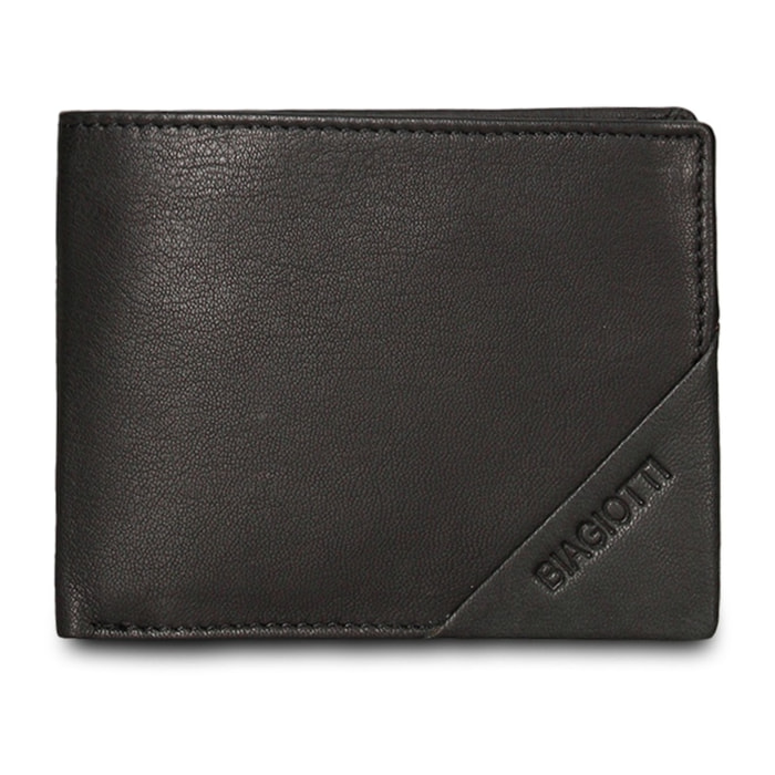 Portafoglio uomo vera pelle - Modello Umbria Nova - Casual - 12.0 x 10.0 x 2.5 cm