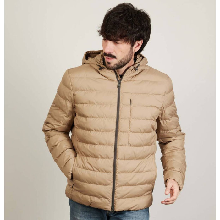 Abrigos Hombre de la marca GEOX  modelo M2628A T2937 M DENNIE HOOD JACKET MARRON CLARO