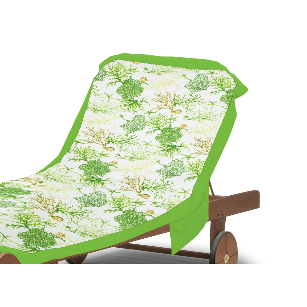 Telo Mare Lettino In Microfibra Disegno Coralli