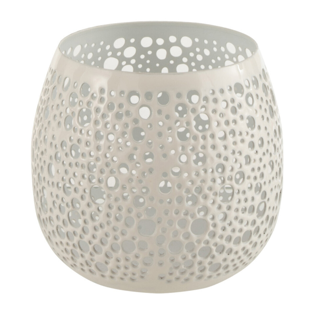 J-Line Photophore Perfore Metal Laque Blanc