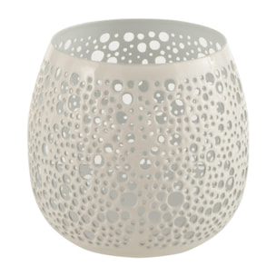 J-Line Photophore Perfore Metal Laque Blanc