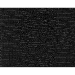 Tissu  - Effet Peau de Croco Simili Cuir - Noir
