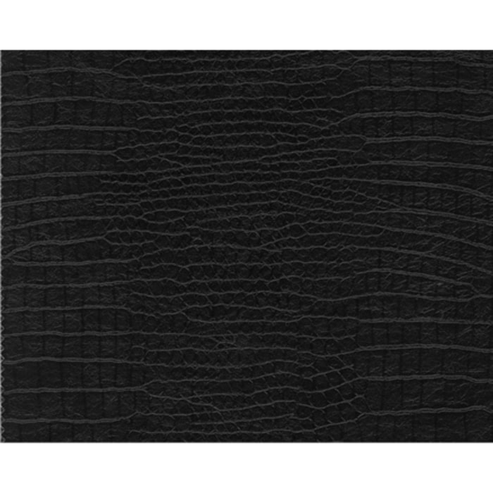 Tissu  - Effet Peau de Croco Simili Cuir - Noir