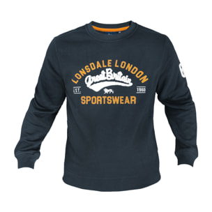 Felpa Uomo LONSDALE Cotone Felpato Girogola