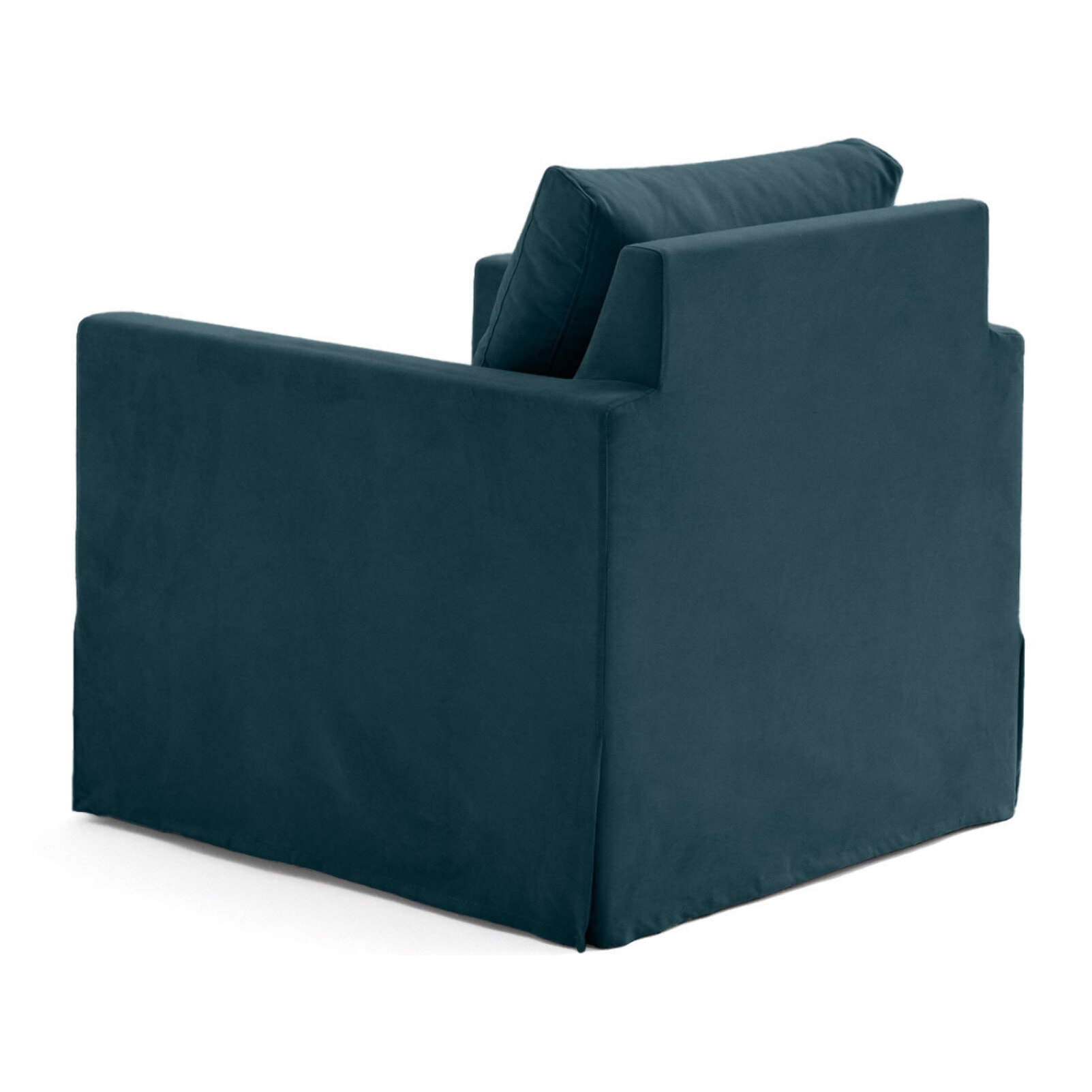 Serena - fauteuil déhoussable en tissu - Bleu