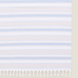 Toalla pareo algodón rayas Jorne color azul