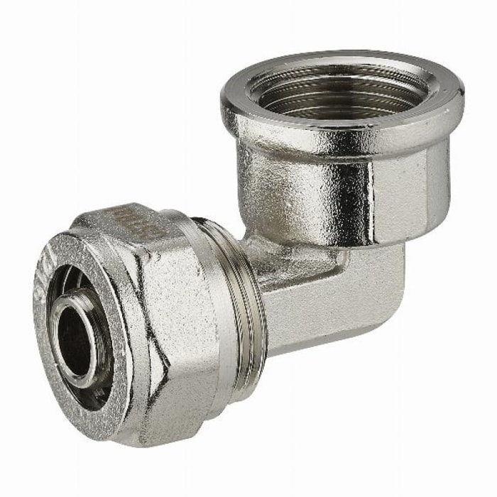 Coude à compression pour tube multicouche NOYON & THIEBAULT - Ø 20 mm à visser femelle F1/2' (15x21) - 3940-1520L1