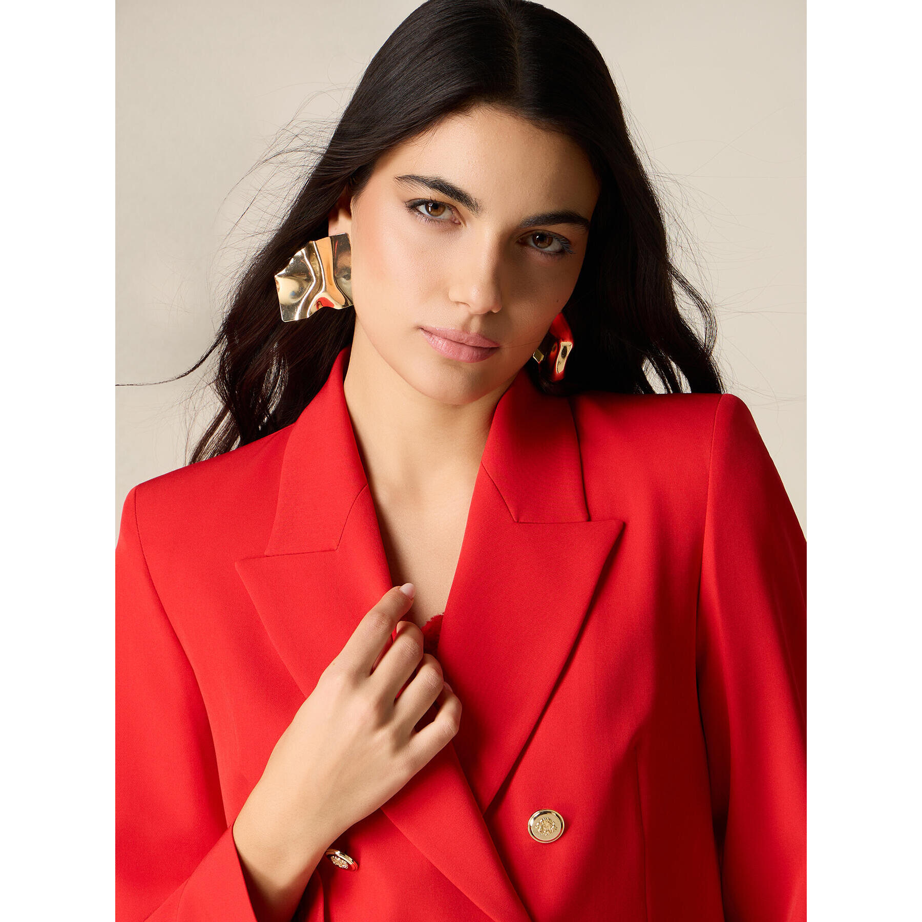 Oltre - Blazer cruzado - Rojo
