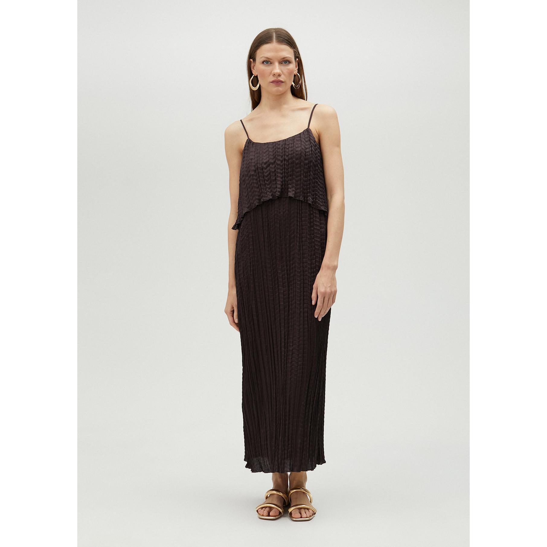 Vestito midi con volant