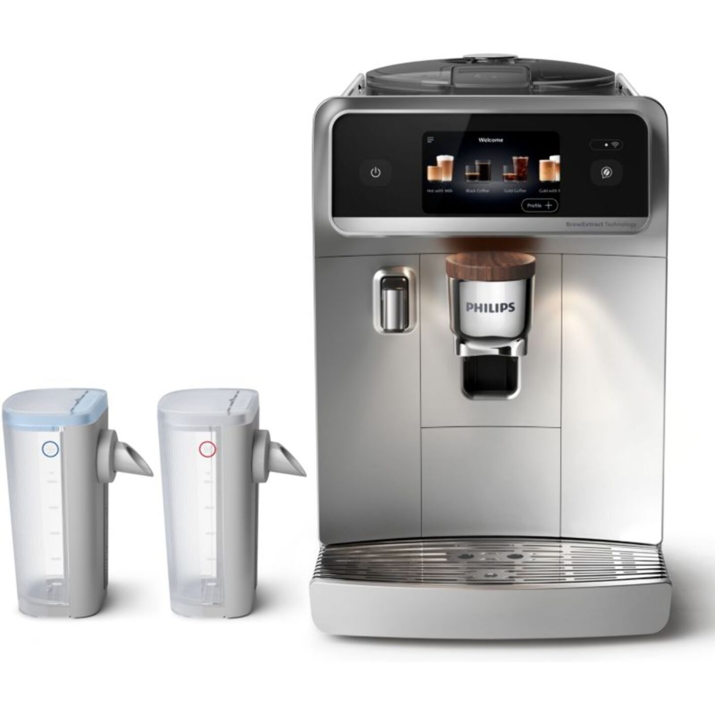 Expresso Broyeur PHILIPS Café Aromis EP8757/20 cafetière à grain SilentBrew LatteGo Pro Blanche