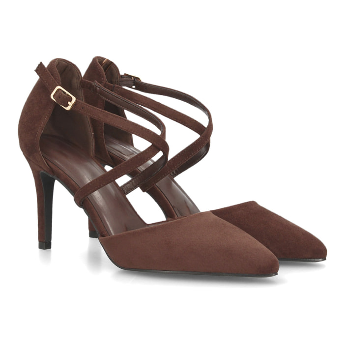 Zapatos elegantes con tiras cruzadas para mujer