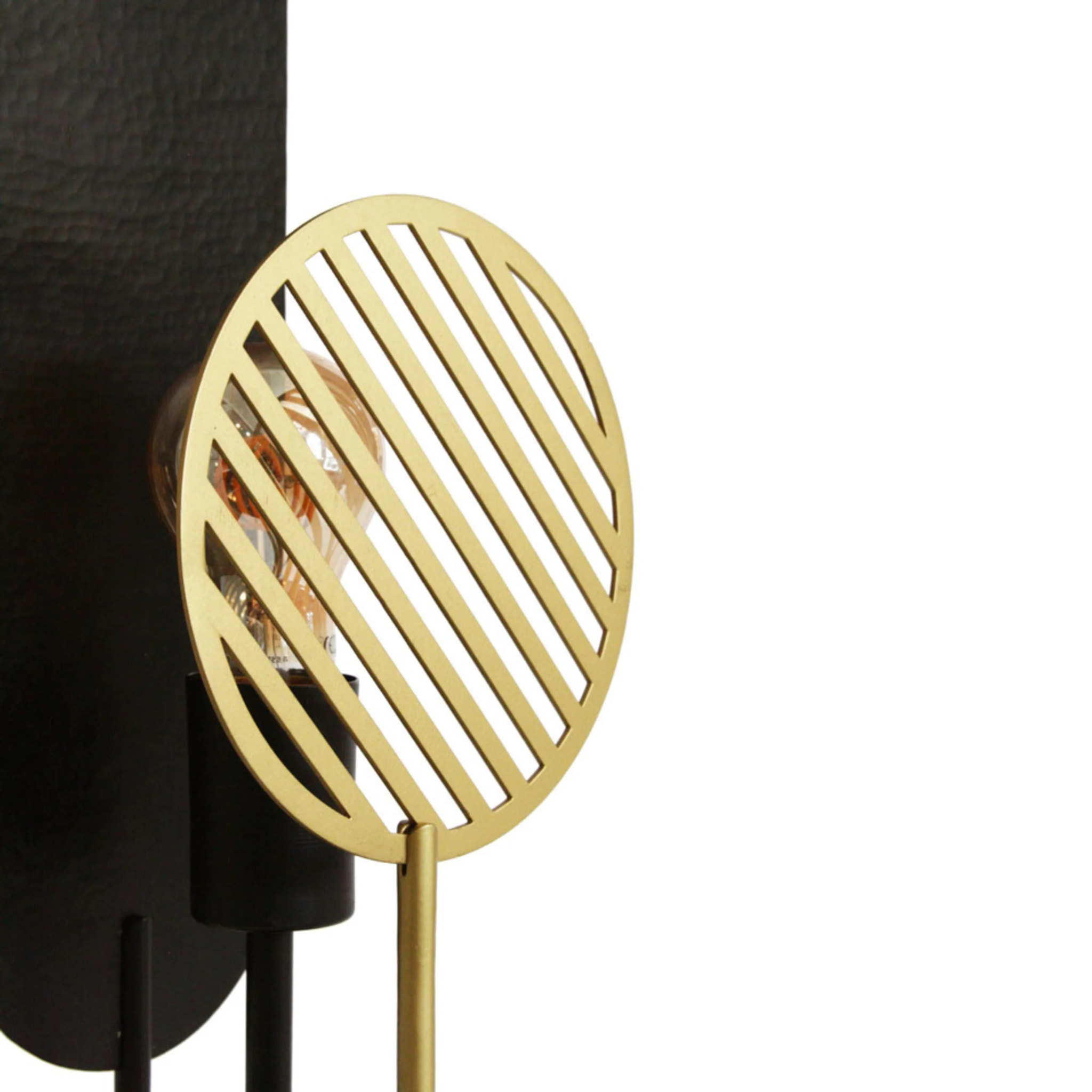 Lampe à poser en métal noir et doré H45 cm - Totem