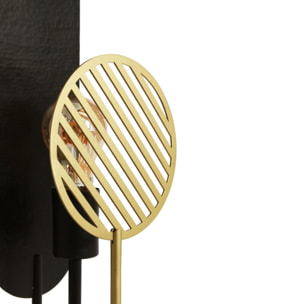 Lampe à poser en métal noir et doré H45 cm - Totem
