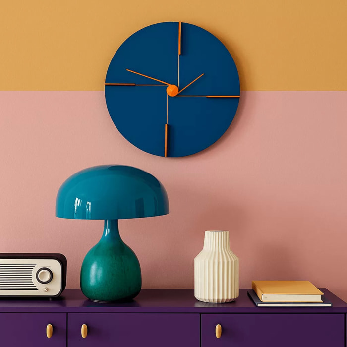 Horloge murale Felice 30cm bleue Kare Design