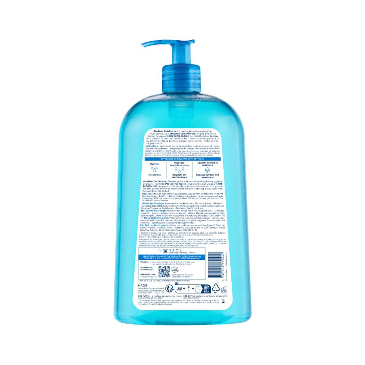 Atoderm Gel Douche - Ultra-Douceur Peaux Sensibles Normales à Sèches
