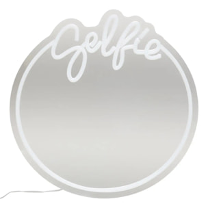 Néon LED Miroir "Selfie" 35x35cm