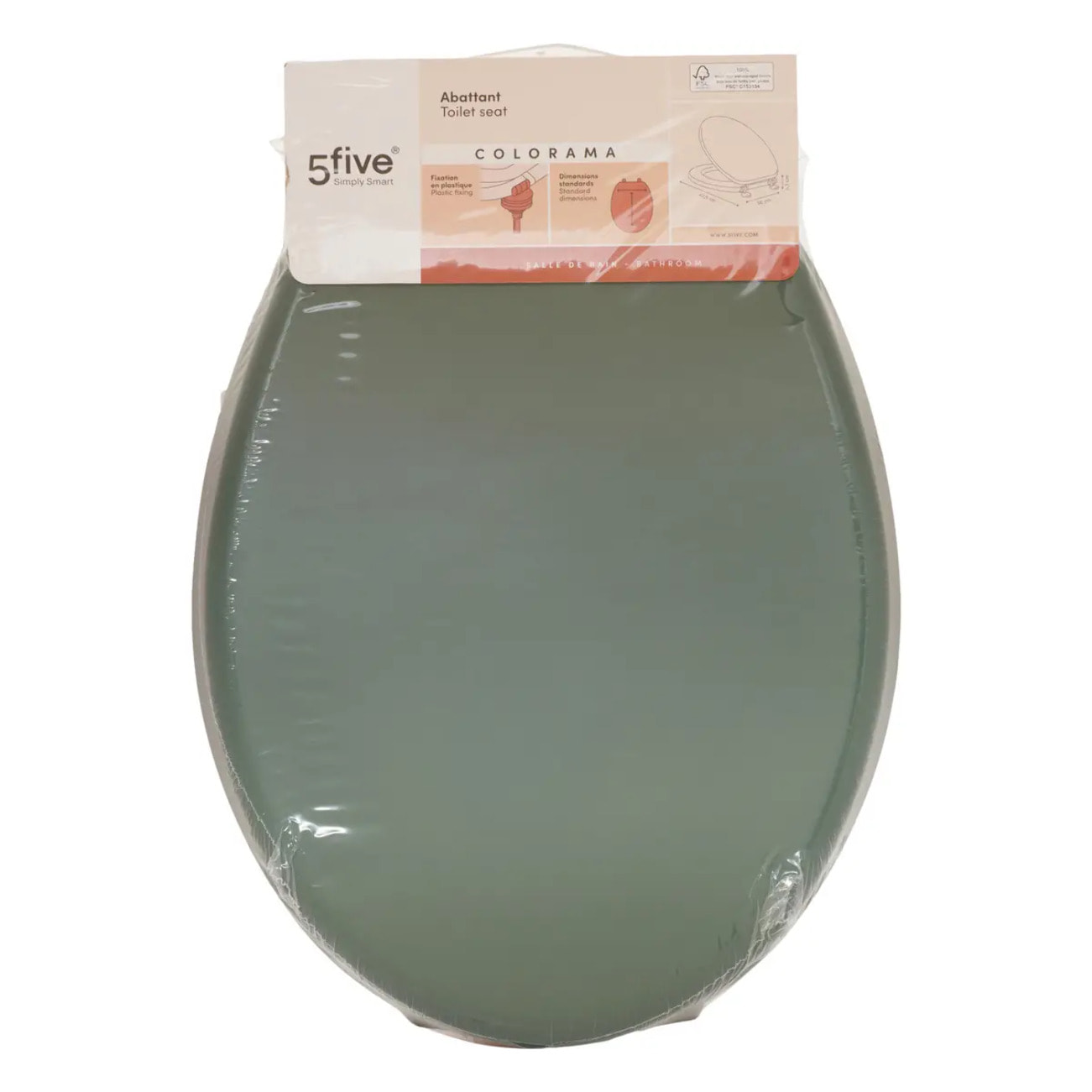 Abattant WC Colorama 36x48cm vert ficu