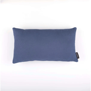 Housse de coussin Waffle Bleu Majolica 30x50 cm