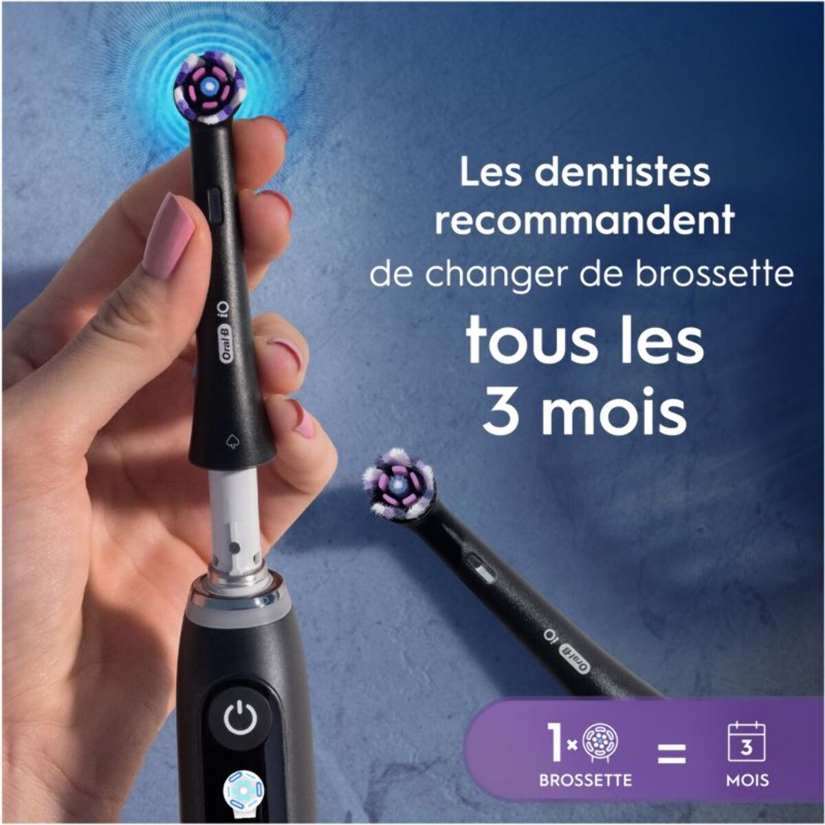 Brossette dentaire ORAL-B x3 Radiant White Noir