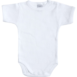 Body bebé manga corta calado ositos