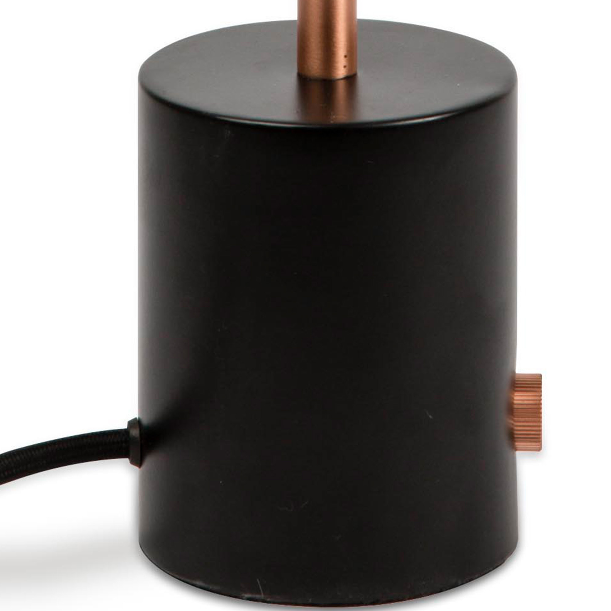 HOSHI Lampe de table noire et cuivre brossée