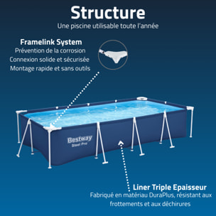 Bestway Piscine hors sol - Rectangulaire - Steel Pro - 400 x 211 x 81 cm