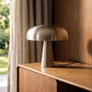 Lampe à poser en métal brossé - Livia