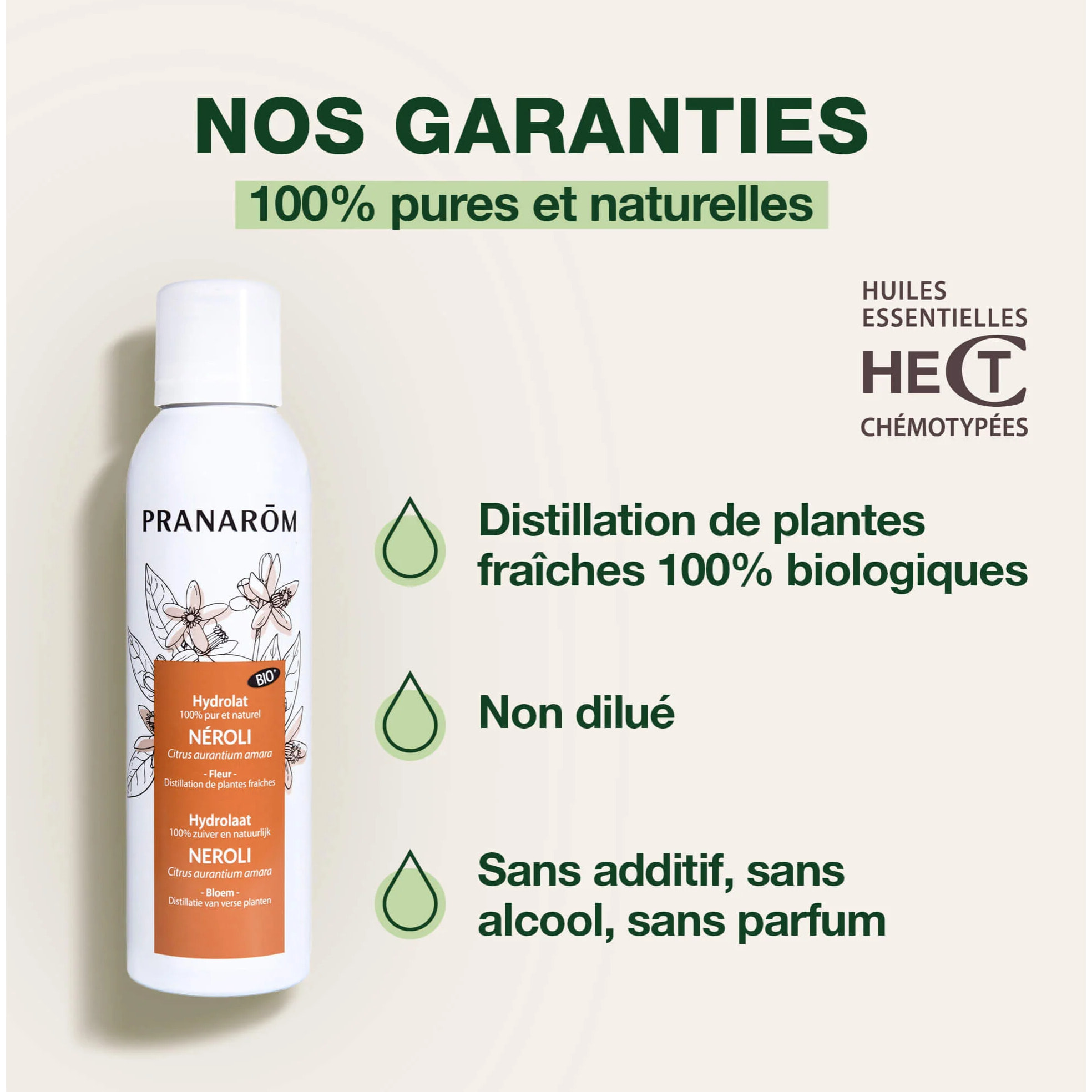 Pranarom - Hydrolat de Néroli - Bio - 150 ml