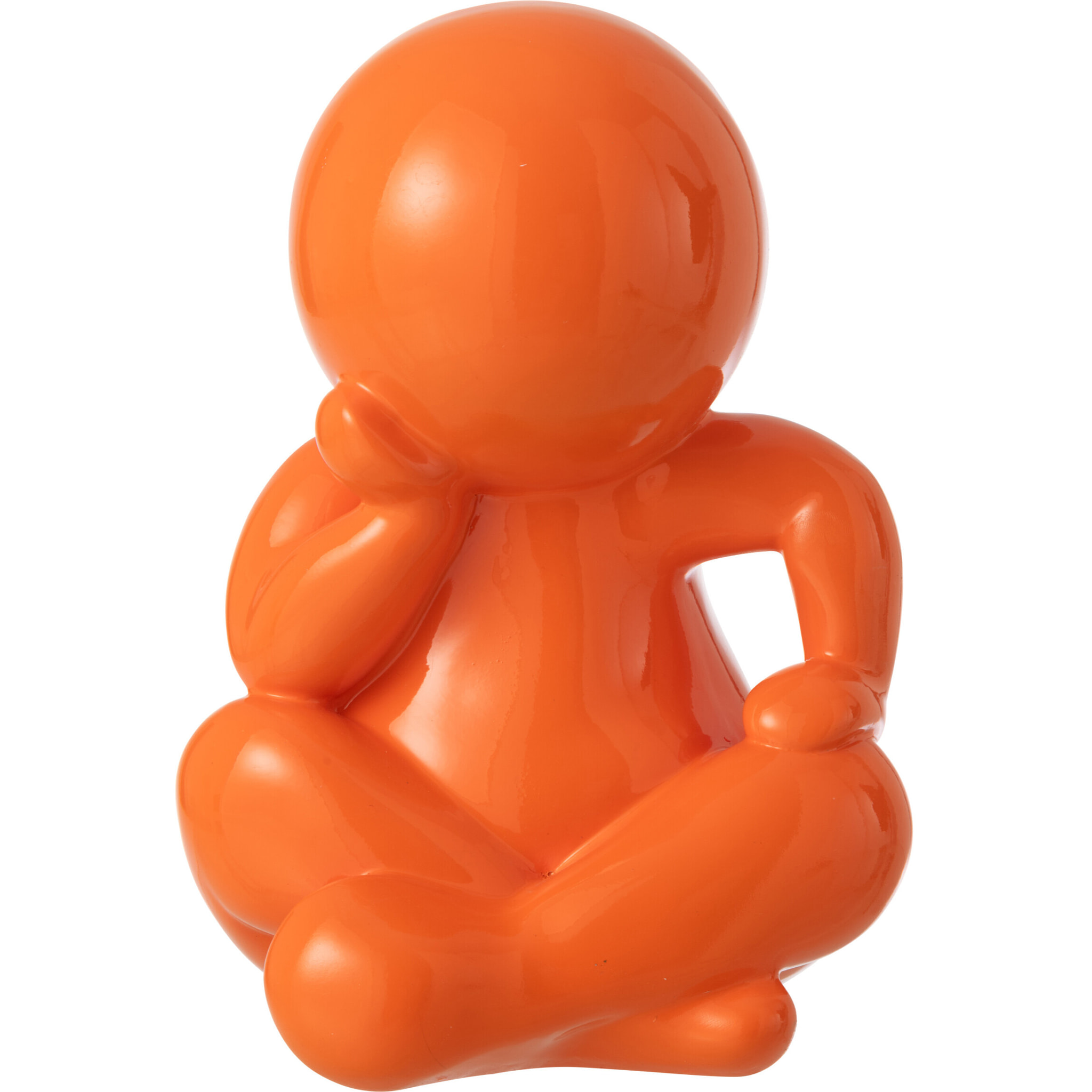 J-Line Figurine Marcel - polyrésine - orange foncé