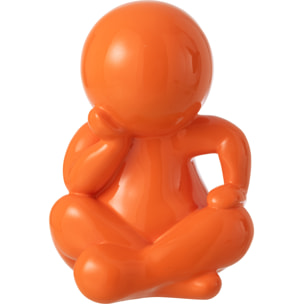 J-Line Figurine Marcel - polyrésine - orange foncé