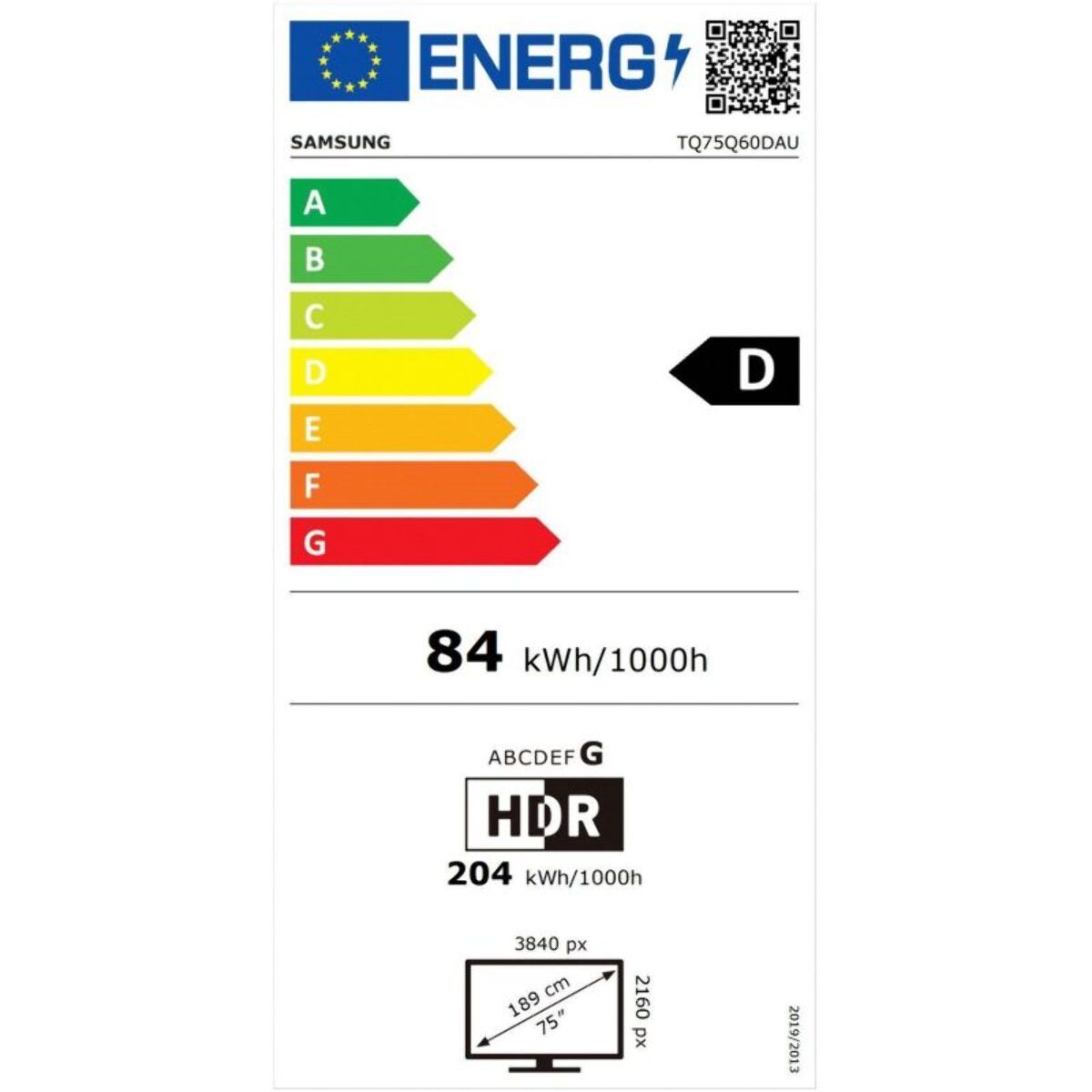 TV QLED SAMSUNG TQ75Q60D 2024