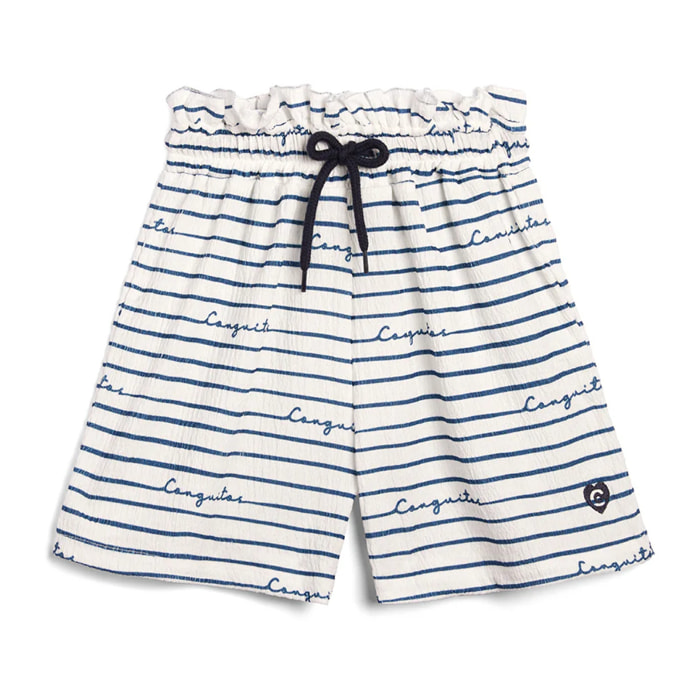 Shorts de Rayas Cintura Elástica