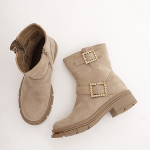 BIKER BASSO STONE CHOCOLA' TAUPE