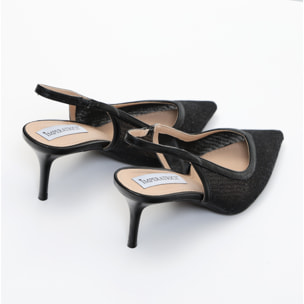 Dècolletè in simil pelle brillantinati