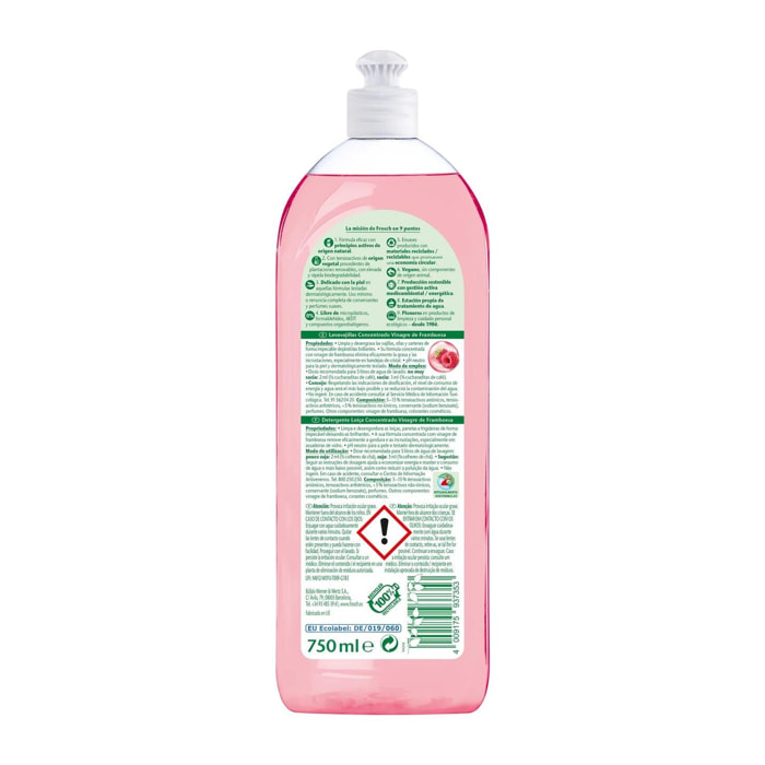 Pack 10x Lavavajillas frambuesa Frosch 750 ml