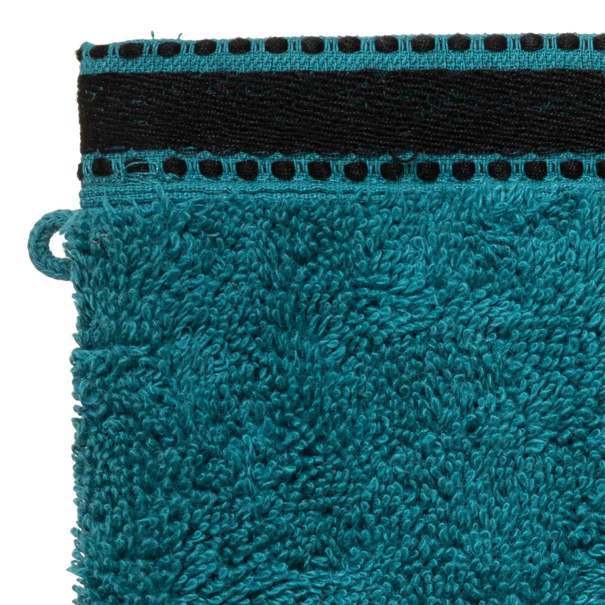 Lot de 2 gants de toilette "Joia" - coton 550 gr/m² - bleu canard 15x21 cm