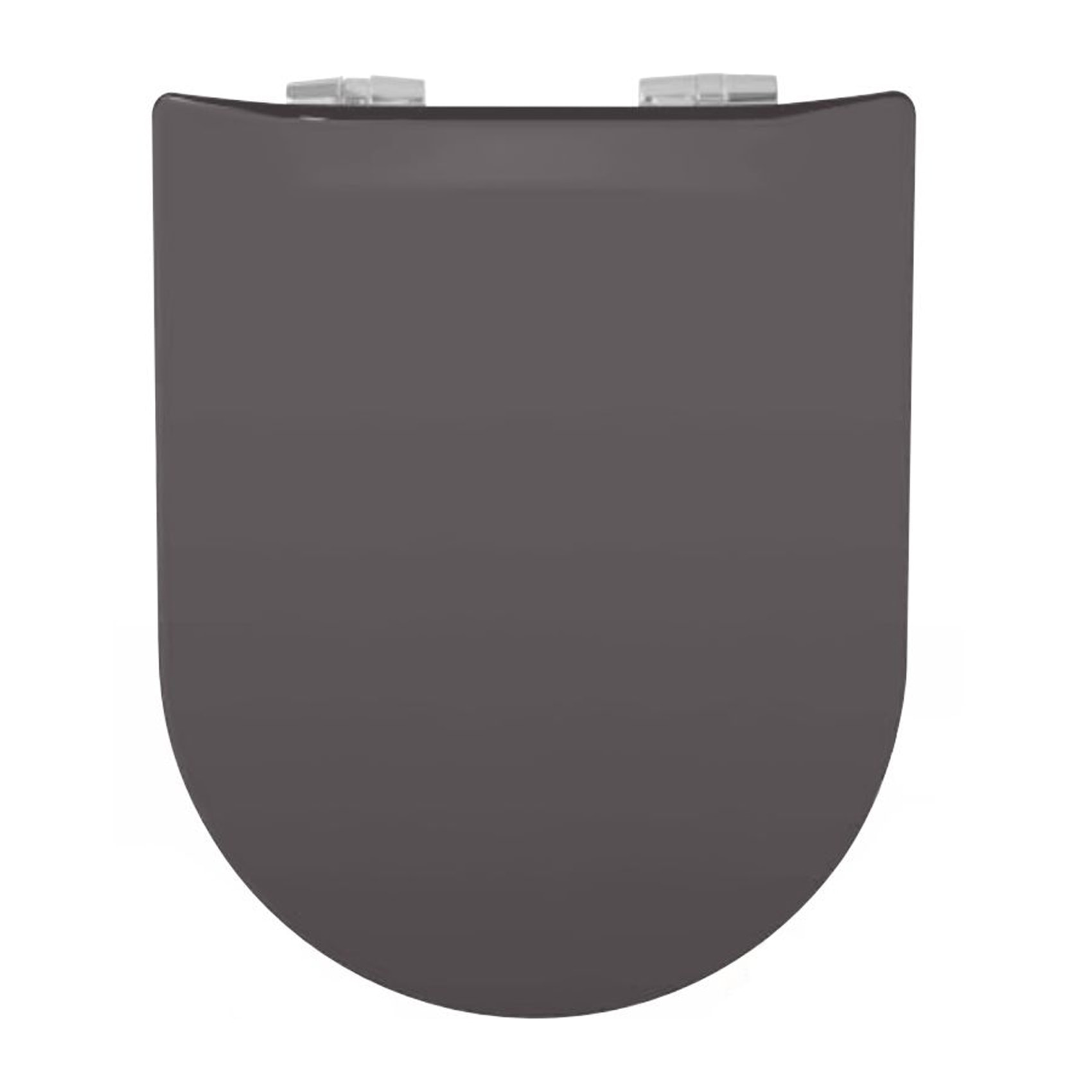 Abattant wood slim déclipsable uni - Gris anthracite