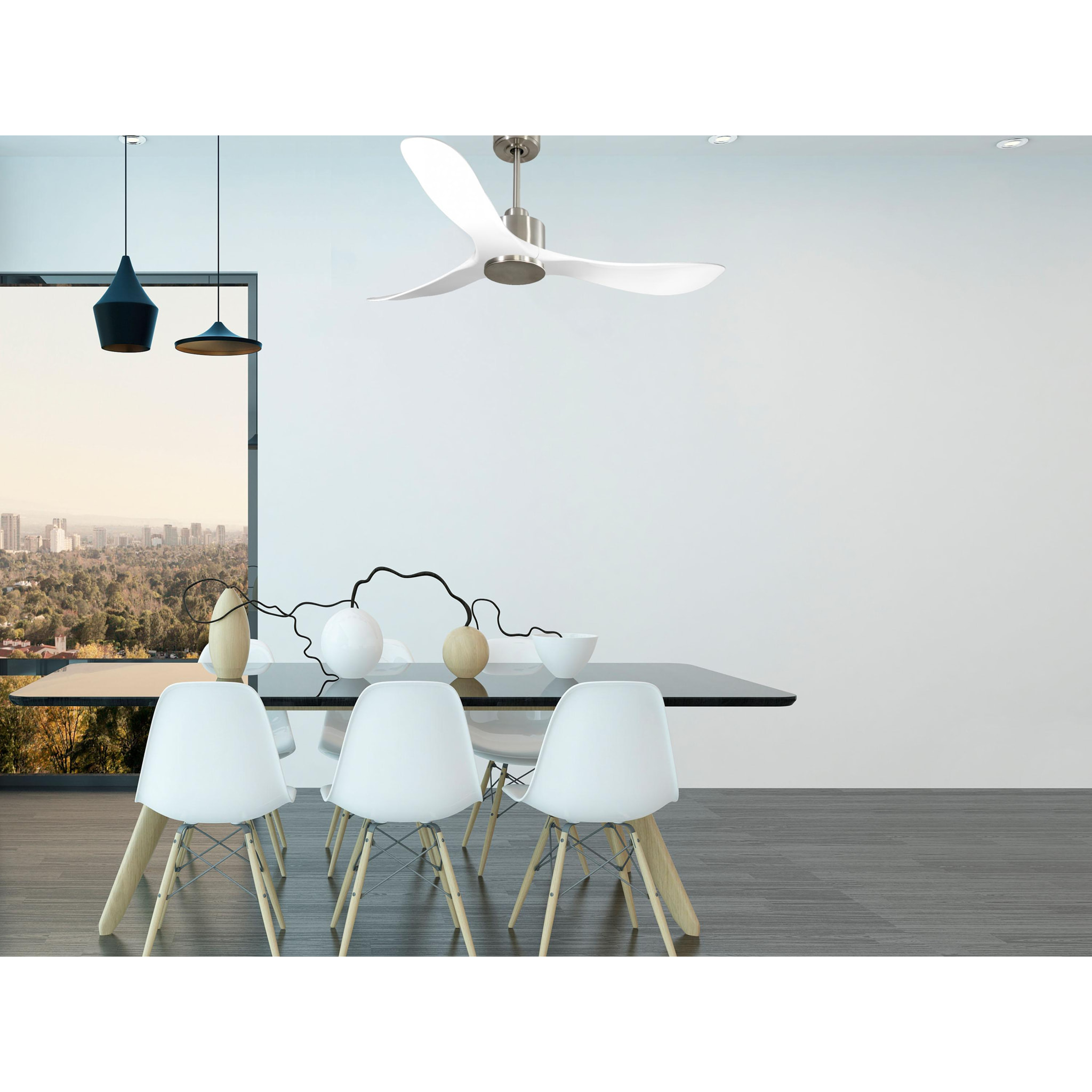 Ventilador de techo Reversible Termostato Wifi Motor DC Techos Inclinados Mando a Distancia Hypersilence Memoria TongaD132C0364978 PURLINE