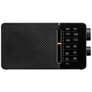 SANGEAN SR-36 NEGRO RADIO FM/AM ALTAVOZ INTEGRADO ANTENA TELESCÓPICA SALIDA AURICULARES