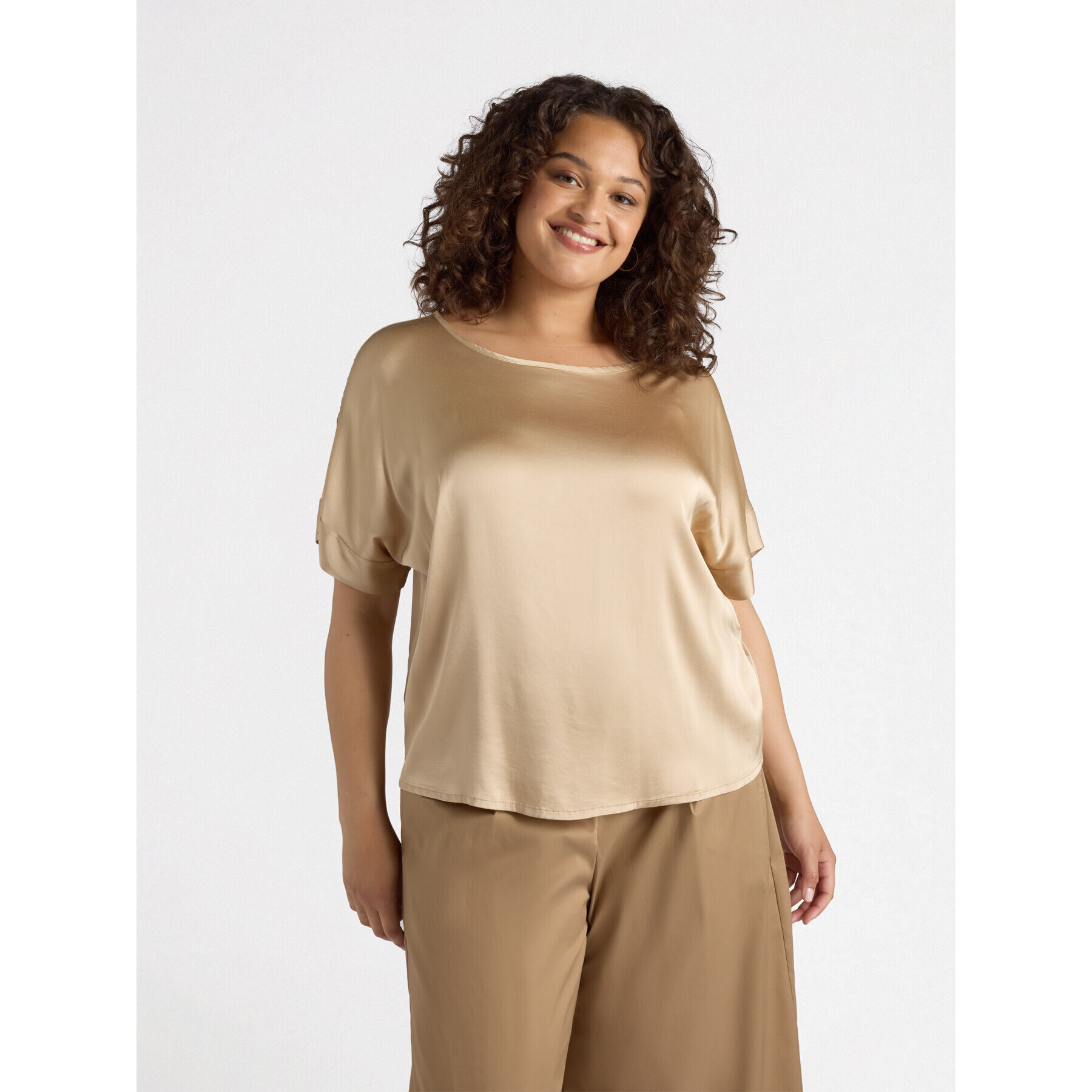 Fiorella Rubino - Blusa de raso - Beige
