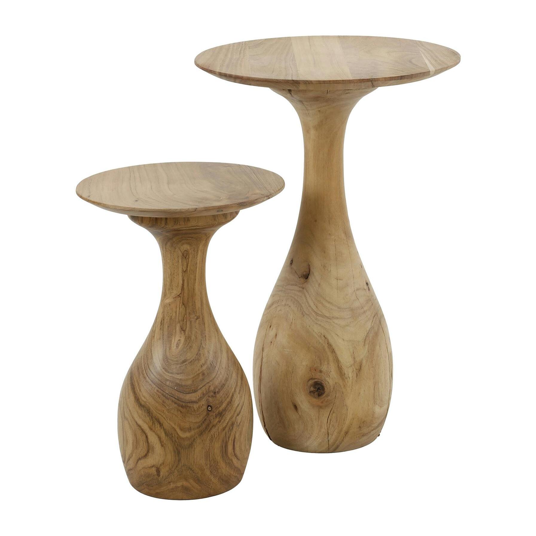 Table d'appoint organique en bois d'acacia (lot de 2) MELBOURNE